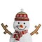 Set of 3 Snowmen with Warm White LED Lights Indoor Outdoor Christmas Decoration Height 48", 42" and 24"